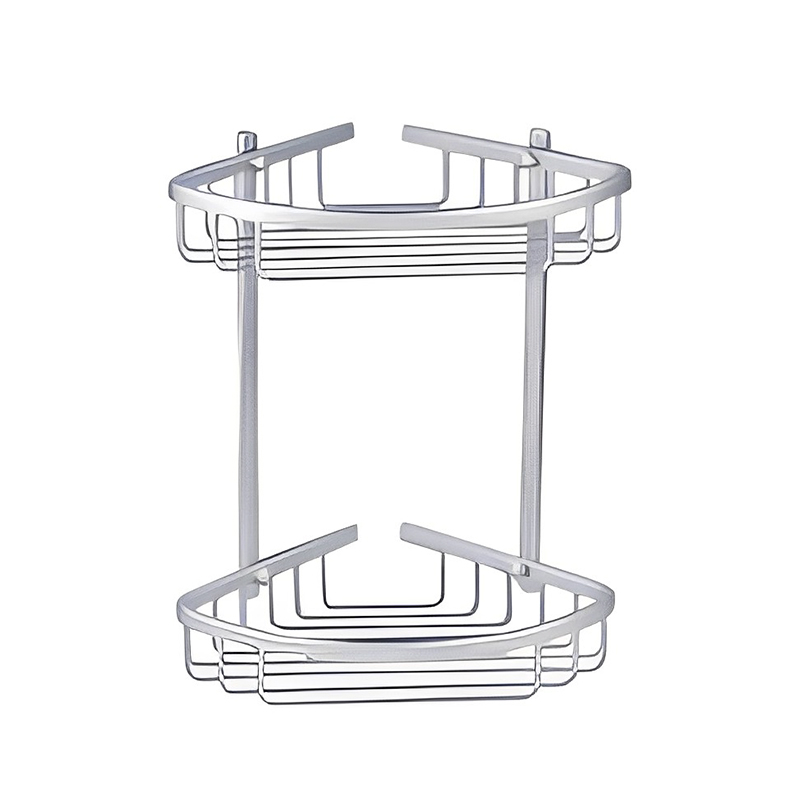 OJ-G3514L Duplex Tier Bathroom Shower Basket Organizer Storage Holder for Shampoo Conditioner Diver Improbus Basket