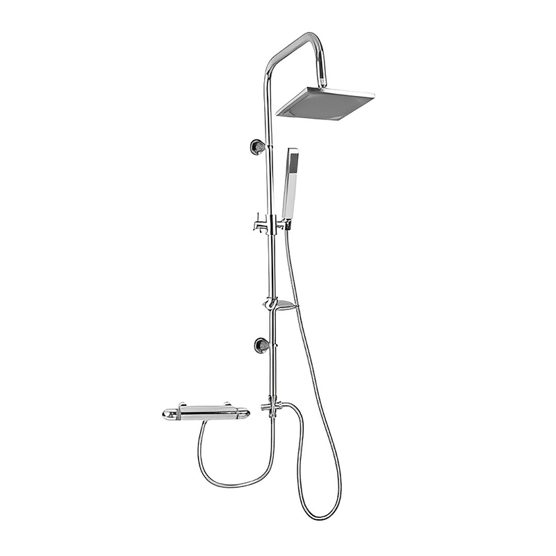 L701C Wall Mounted Water Saving Steel Bathroom Faucet Shower Set