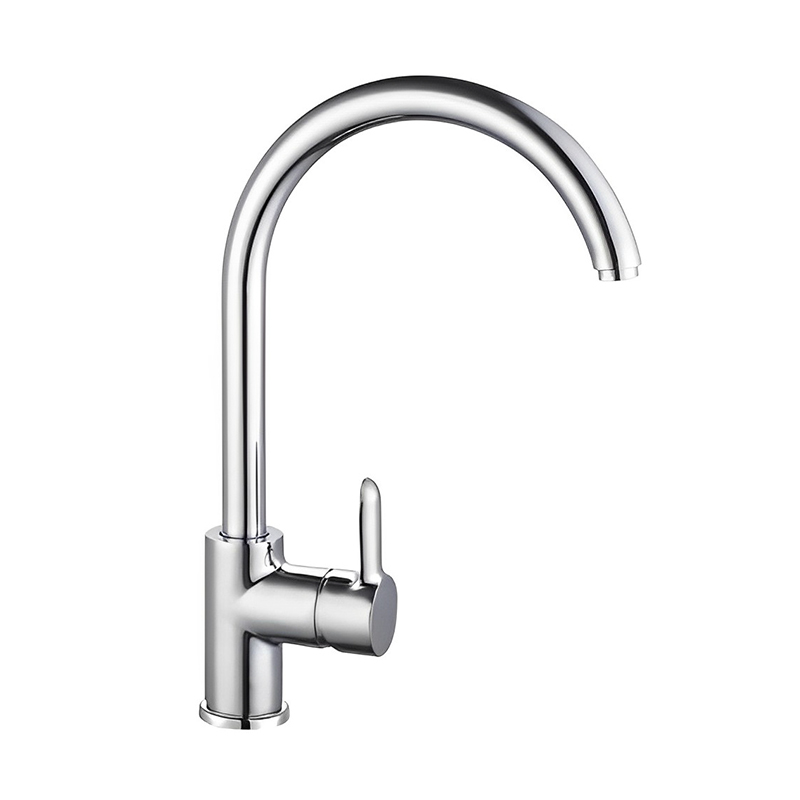 OJ-J2458H Argenteus Color Economic Swan Neck Zinc Alloy Kitchen Faucet