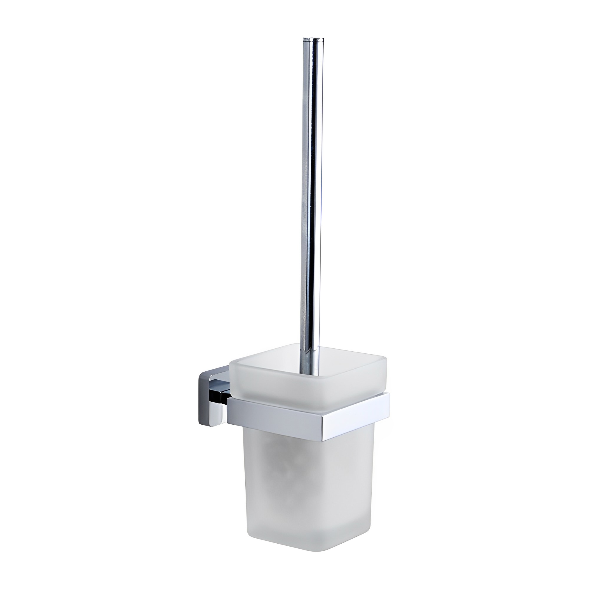 OJ-G1119L Latrina Peniculus Holder Chrome Plated Wall Eques Cum Vitro Continens Cadmiae Alloy Latrina Accessories