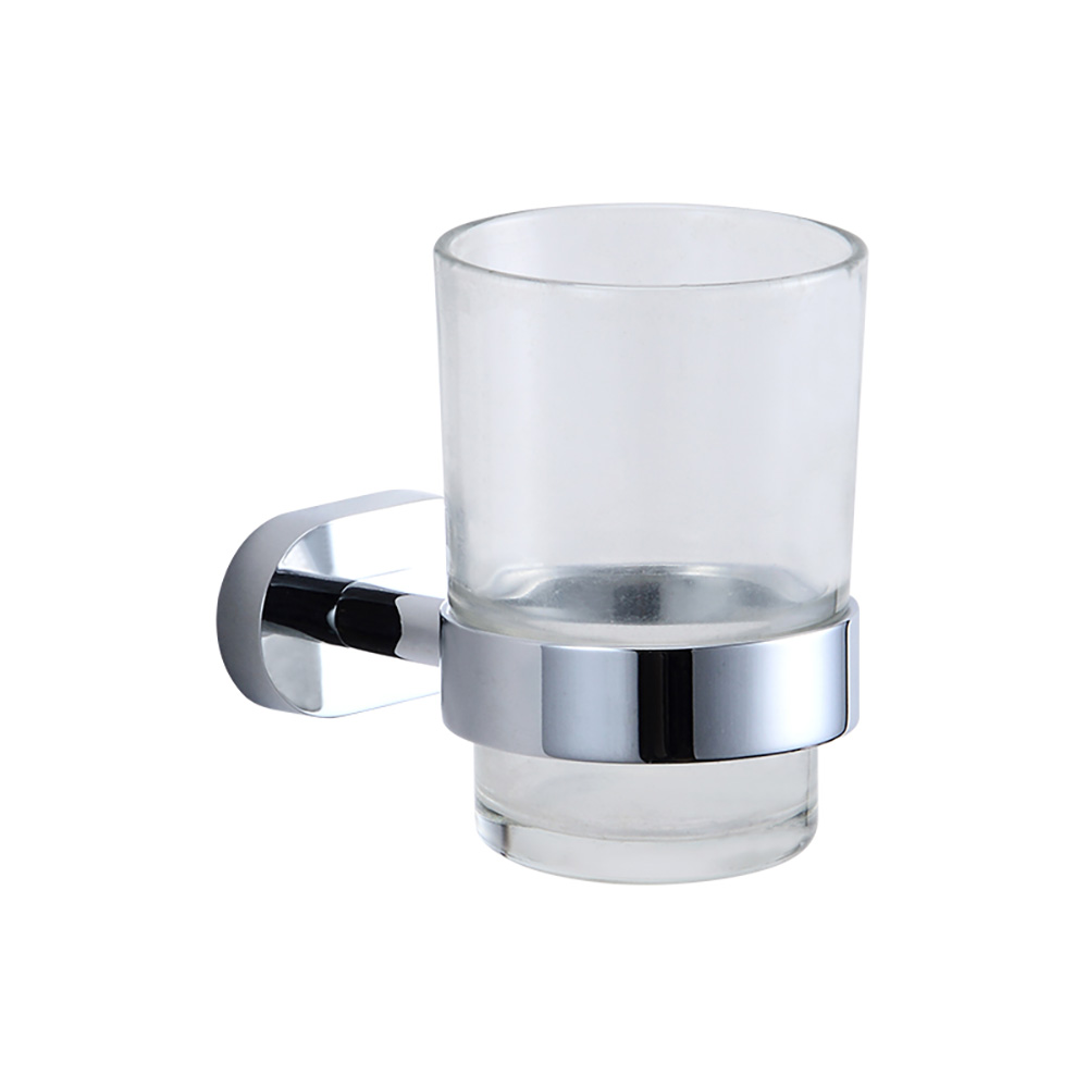 OJ-G1313L Toothbrush Holder with Vitre Cup Set for Bathroom Wall Mounted Brass Bathroom Accessories