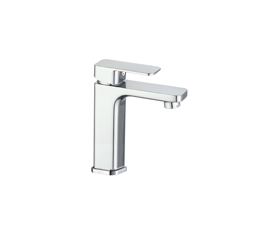 OJ-J2482H Faucet Faucet Minimalist Washroom Brass Basin Faucet Single Handle Tall Bathroom