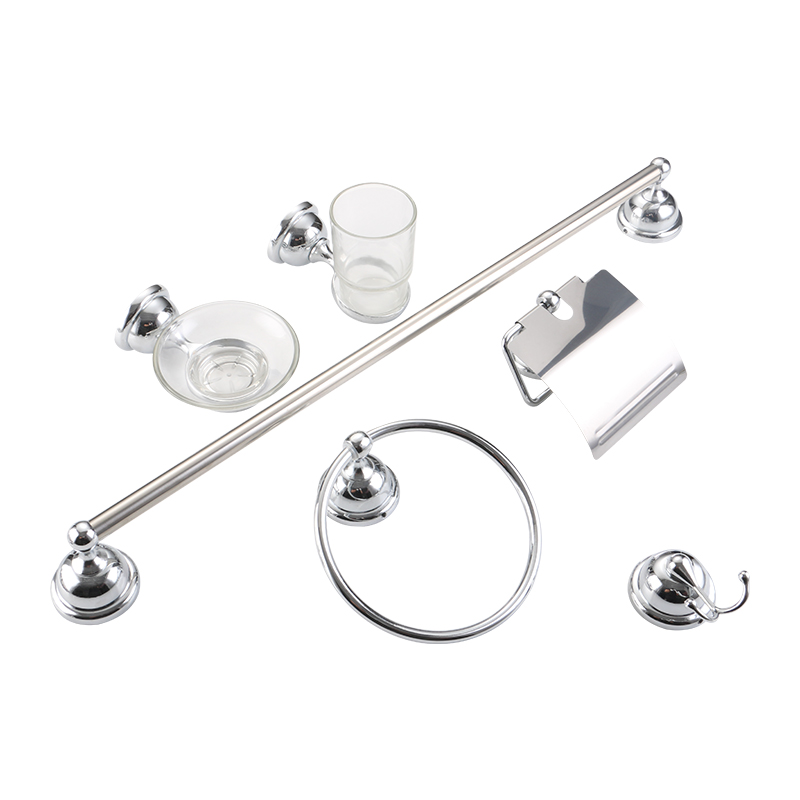 OJ-B2200LJ Bathroom Hardware Set Chrome Bath Towel Bar Holder Sets Wall Mounted Bathroom Accessories Set